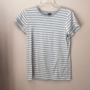 Soft gray and white top